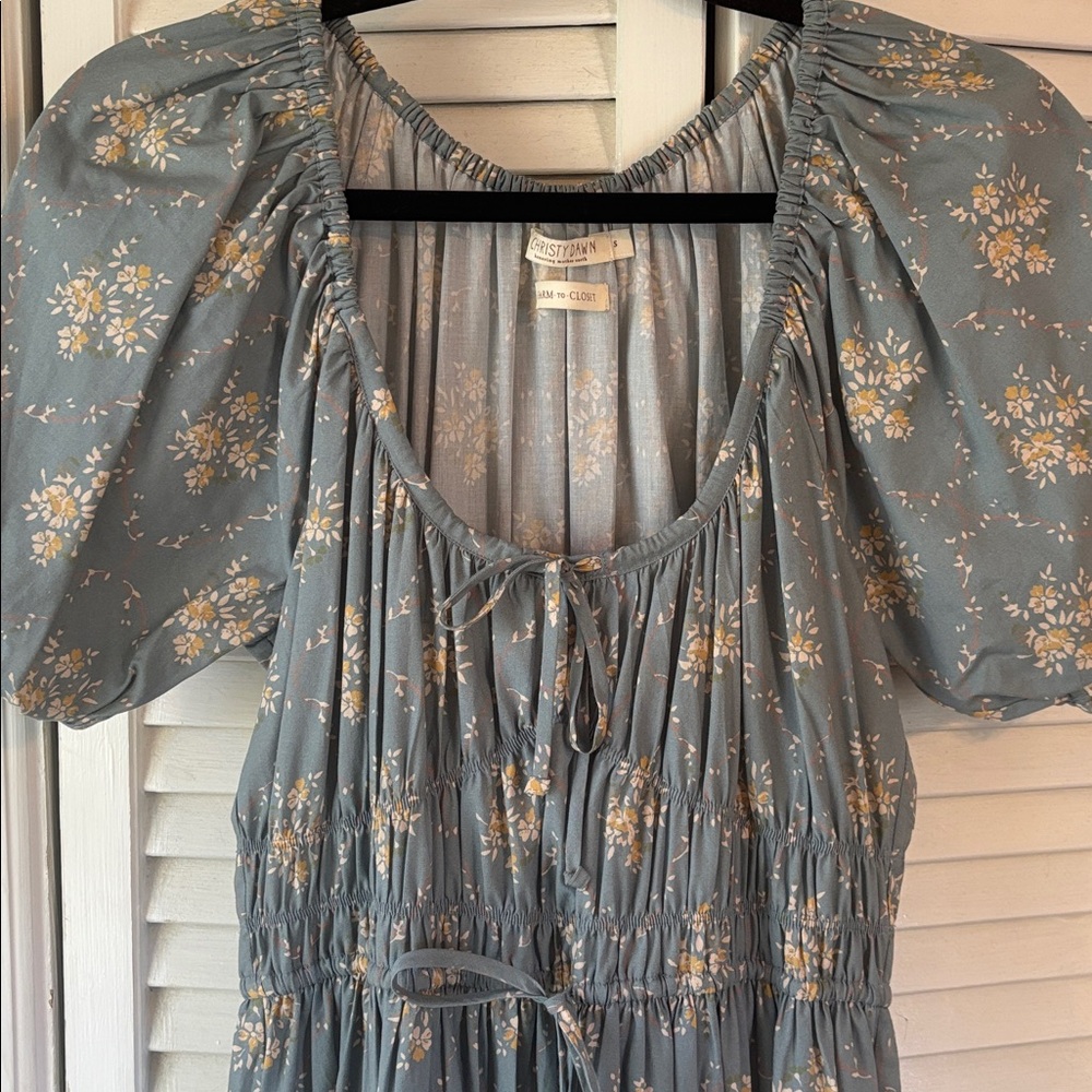 Christy Dawn Blue Floral Maxi Dress